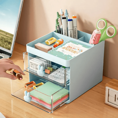 Organisateur Bureau - MultiFunctionalOrganizer™ - Bleu - Mon Bureau Rangé