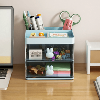 Organisateur Bureau - MultiFunctionalOrganizer™ - Bleu - Mon Bureau Rangé