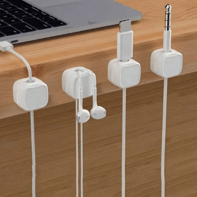 Range cables - MagneticCableOrganizer™ - Blanc - Mon Bureau Rangé
