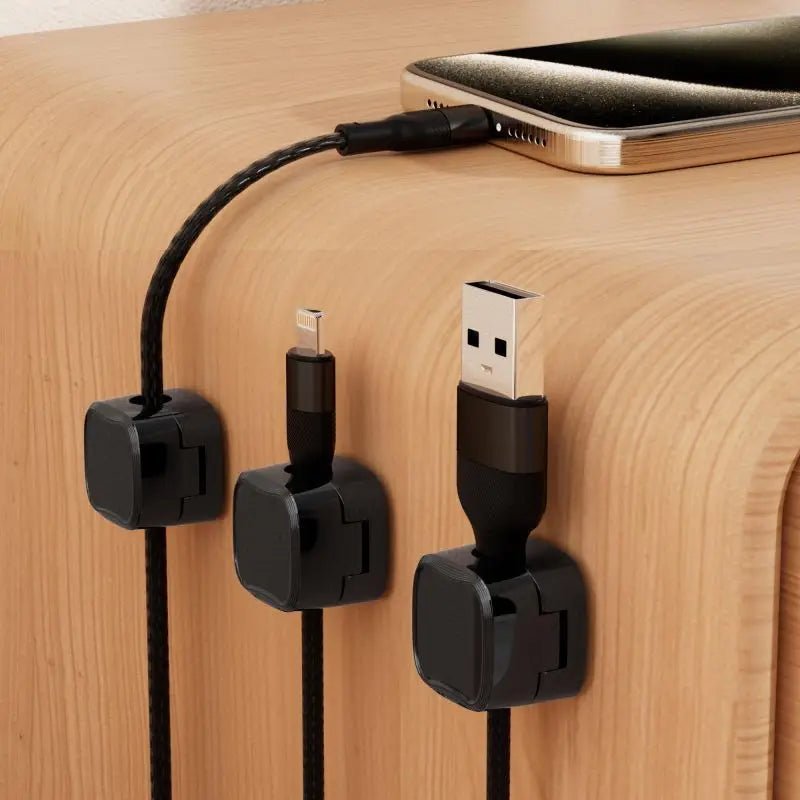 Range cables - MagneticCableOrganizer™ - Noir - Mon Bureau Rangé