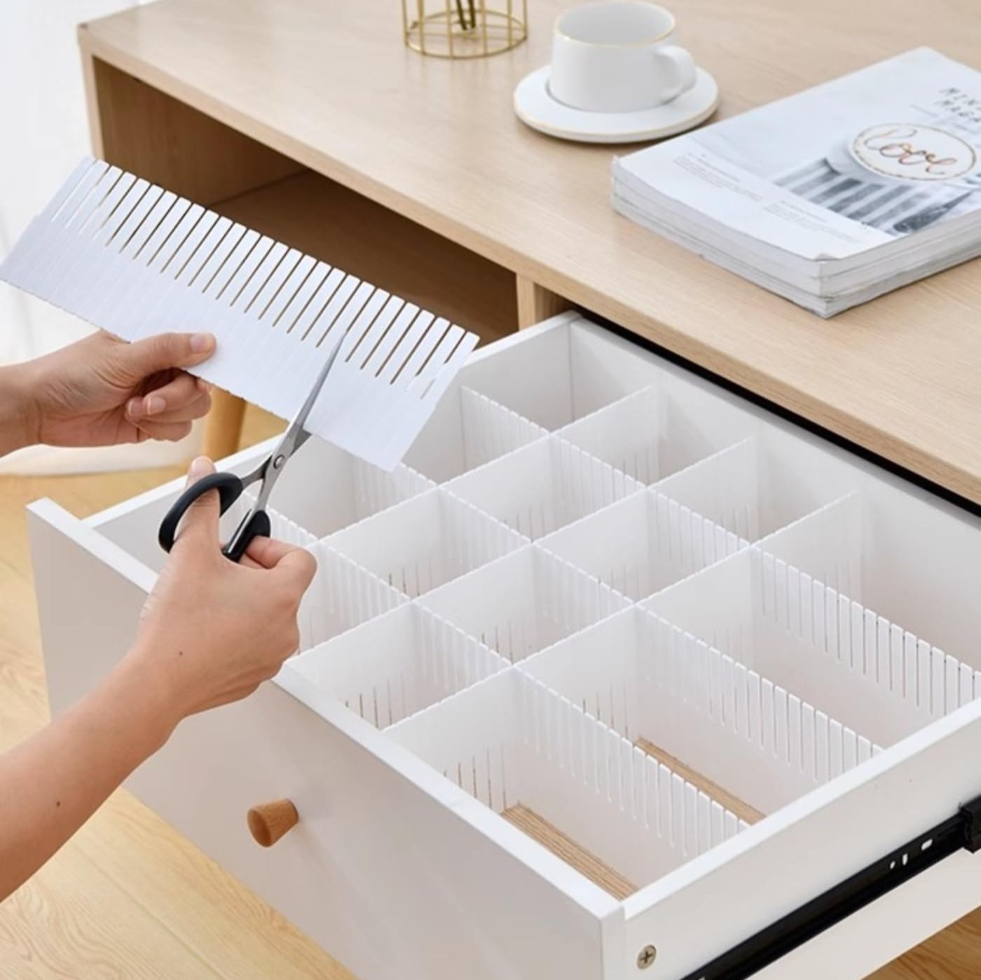 Séparateur de Tiroir - AdjustableDivider™ - Blanc - Mon Bureau Rangé