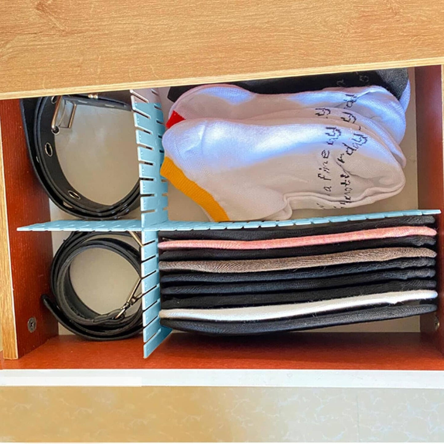 Séparateur de Tiroir - AdjustableDivider™ - Bleu - Mon Bureau Rangé