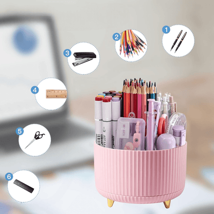 Organisateur Bureau - DesktopOrganizer™ - Rose - Mon Bureau Rangé