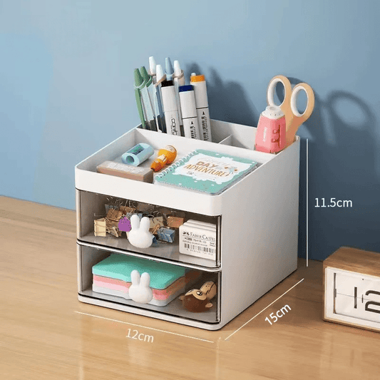 Organisateur Bureau - MultiFunctionalOrganizer™ - Blanc - Mon Bureau Rangé