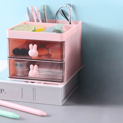 Organisateur Bureau - MultiFunctionalOrganizer™ - Rose - Mon Bureau Rangé