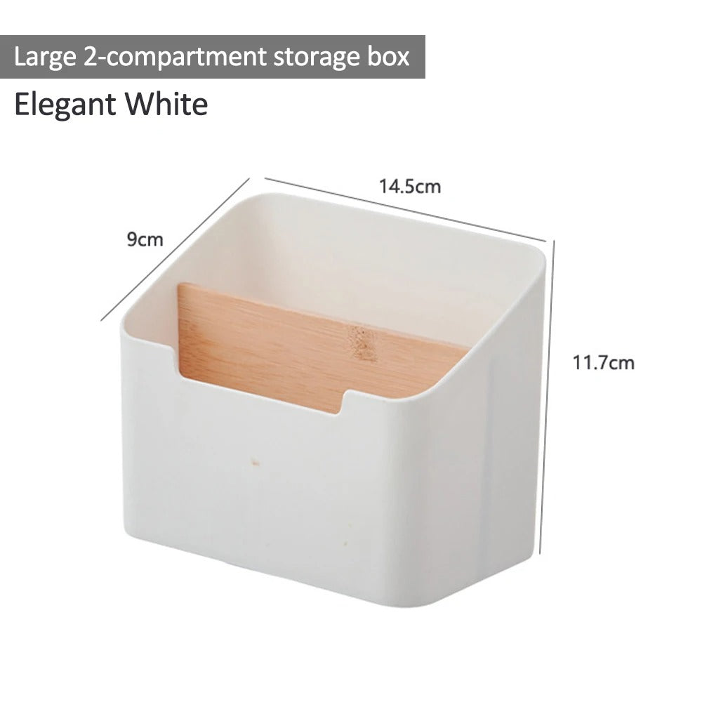 organiseur de bureau blanc 2 compartiment