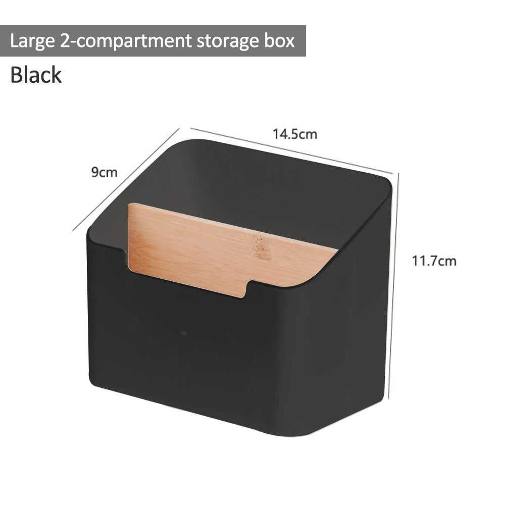 organiseur de bureau noir 2 compartiment