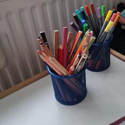 Pot Crayon - PencilHolder™ - Bleu - Mon Bureau Rangé
