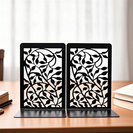 Serre livre avec feuille en forme de L