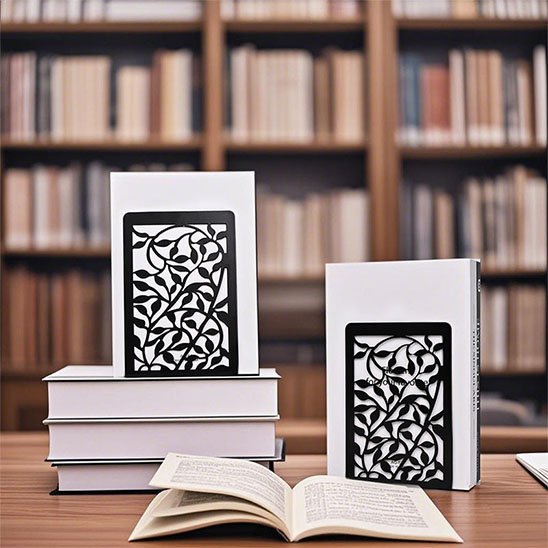 Serre livre avec feuilles supporte bien les livres