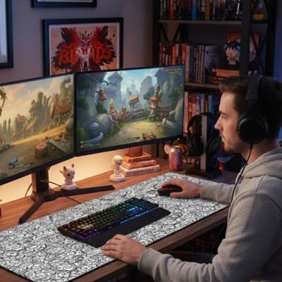 Sous main bureau antiderapant