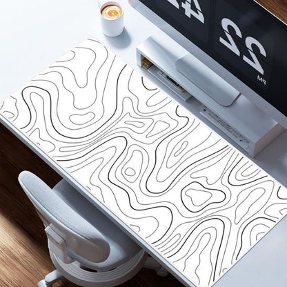 Sous main bureau ligne noir ondule