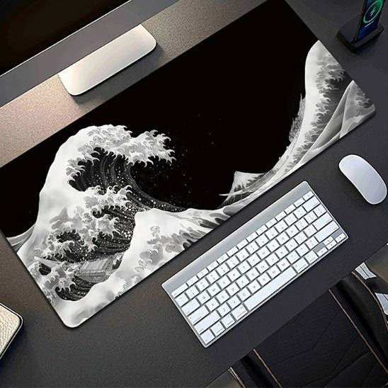 Sous main bureau motif japonisant