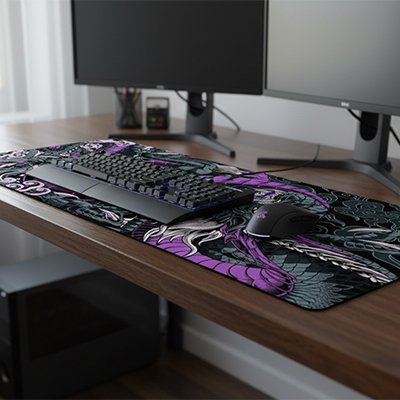 Sous main bureau violet gris