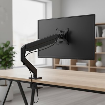 Support ecran PC installer sur bureau de travail