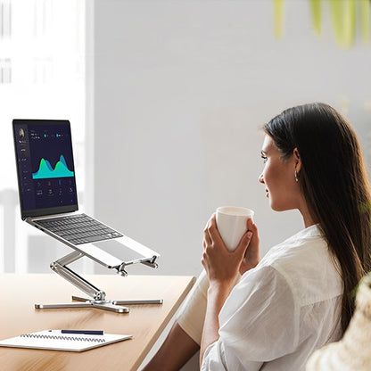 Support ordinateur portable a la hauteur des yeux