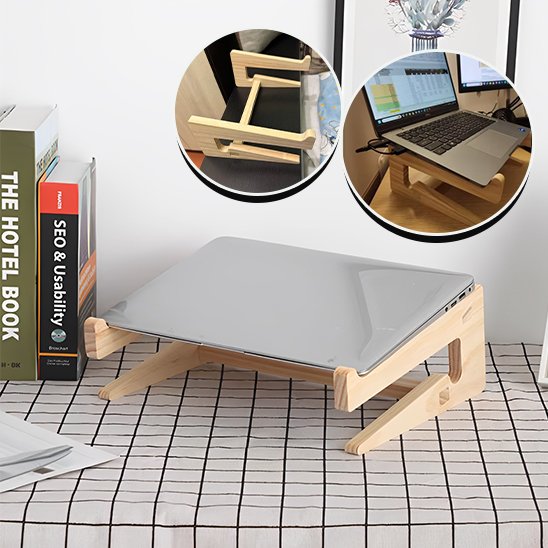 Support ordinateur portable se fond bien dans le decor