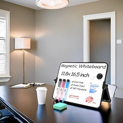 Tableau blanc sur une table avec diagramme