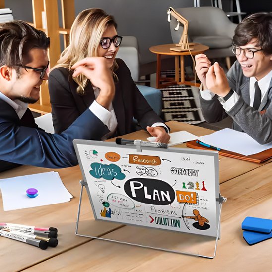 Tableau blanc utiliser pour un plan de travail avec des employer
