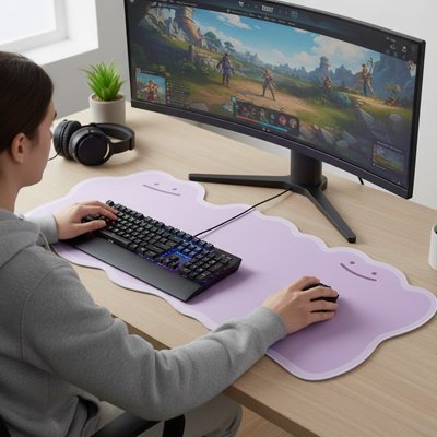 Tapis de souris rose xxl